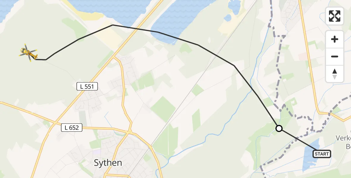 Flugroute Ambulanzhubschrauber Lüdinghausen - Haltern am See, 17 April 2026, 13:59