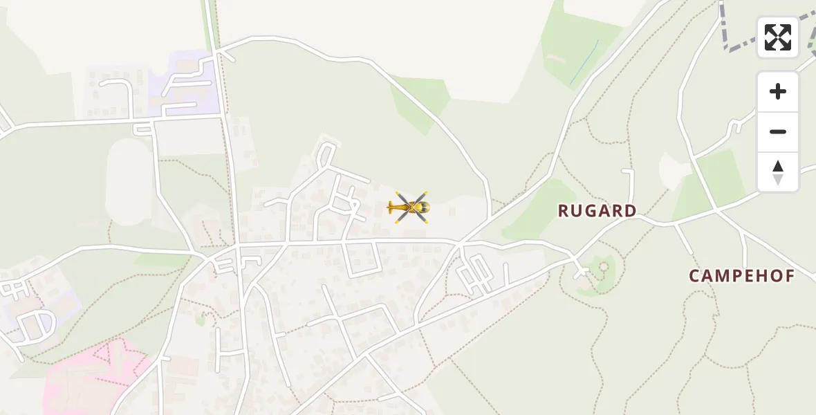 Flugroute Rettungshubschrauber Bergen auf Rügen - Bergen auf Rügen, 17 April 2026, 14:00