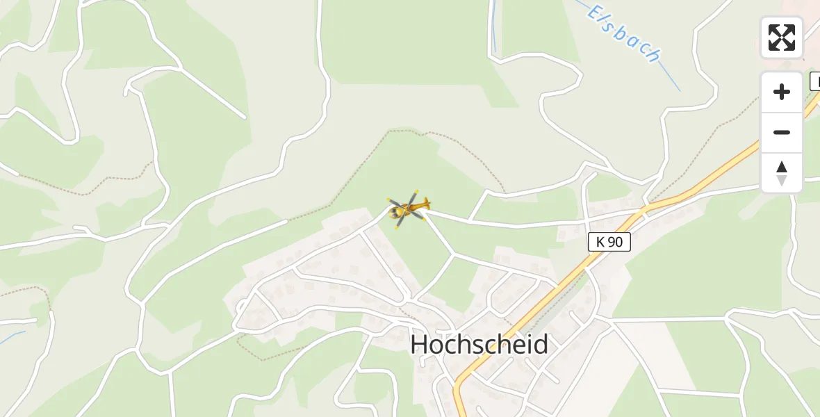 Flugroute Rettungshubschrauber Breitscheid - Breitscheid, 17 April 2026, 15:03