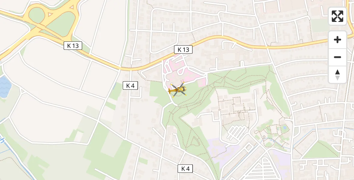 Flugroute Rettungshubschrauber Landau in der Pfalz - Landau in der Pfalz, 17 April 2026, 15:11