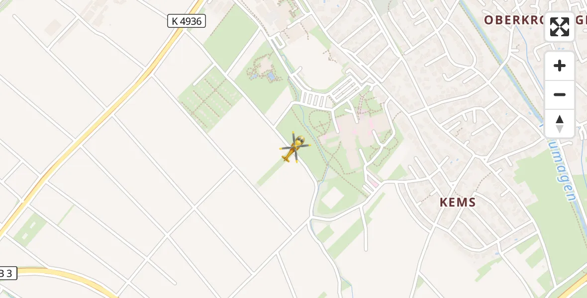 Flugroute Rettungshubschrauber Bad Krozingen - Bad Krozingen, 17 April 2026, 15:15