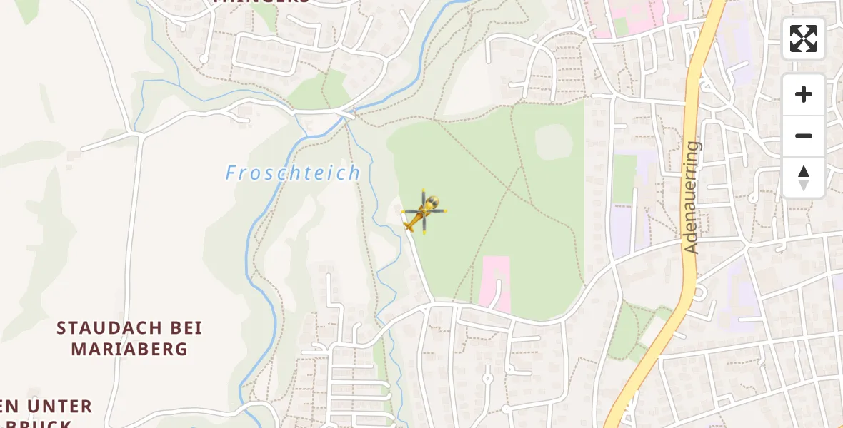 Flugroute Rettungshubschrauber Kempten (Allgäu) - Kempten (Allgäu), 17 April 2026, 15:39