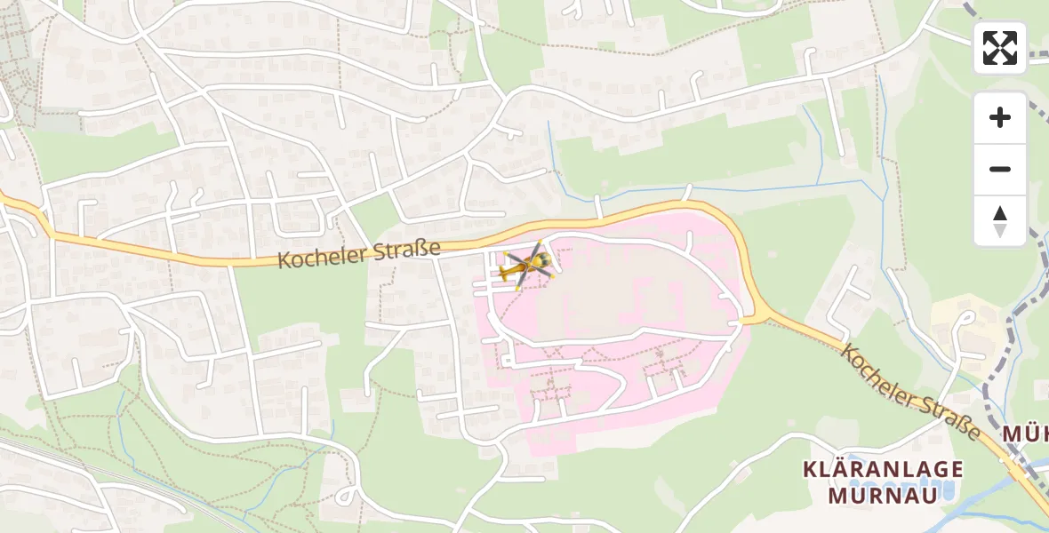 Flugroute Rettungshubschrauber Murnau Accident Hospital - Murnau Accident Hospital, 17 April 2026, 16:09