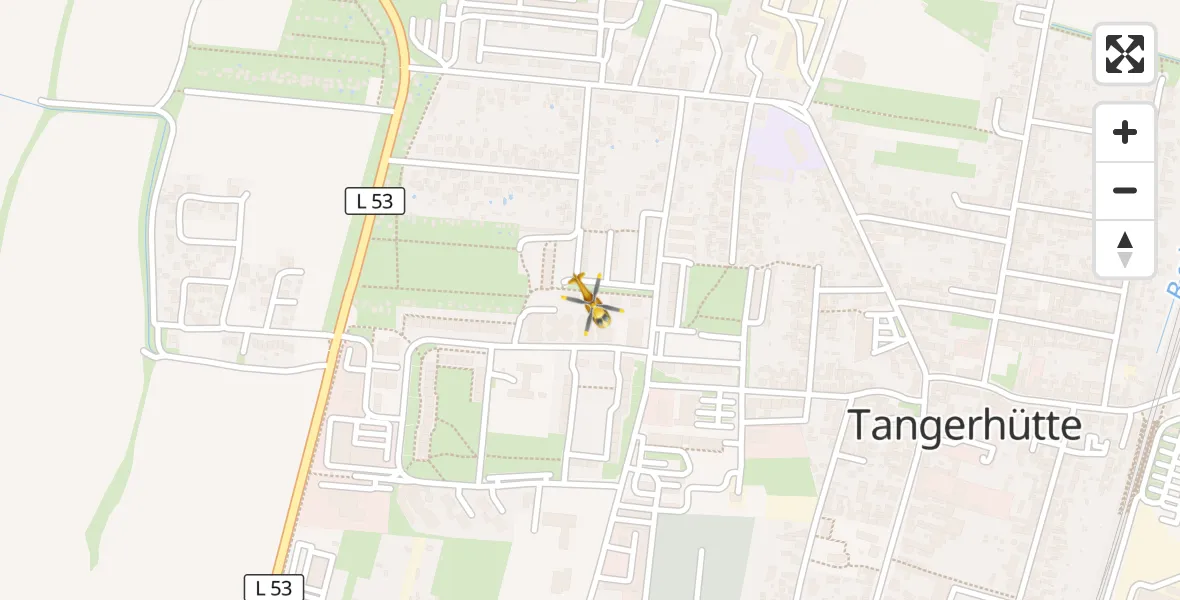 Flugroute Rettungshubschrauber Tangerhütte - Tangerhütte, 17 April 2026, 17:52