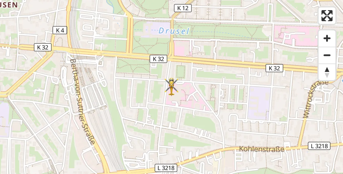 Flugroute Rettungshubschrauber Kassel - Kassel, 17 April 2026, 17:56