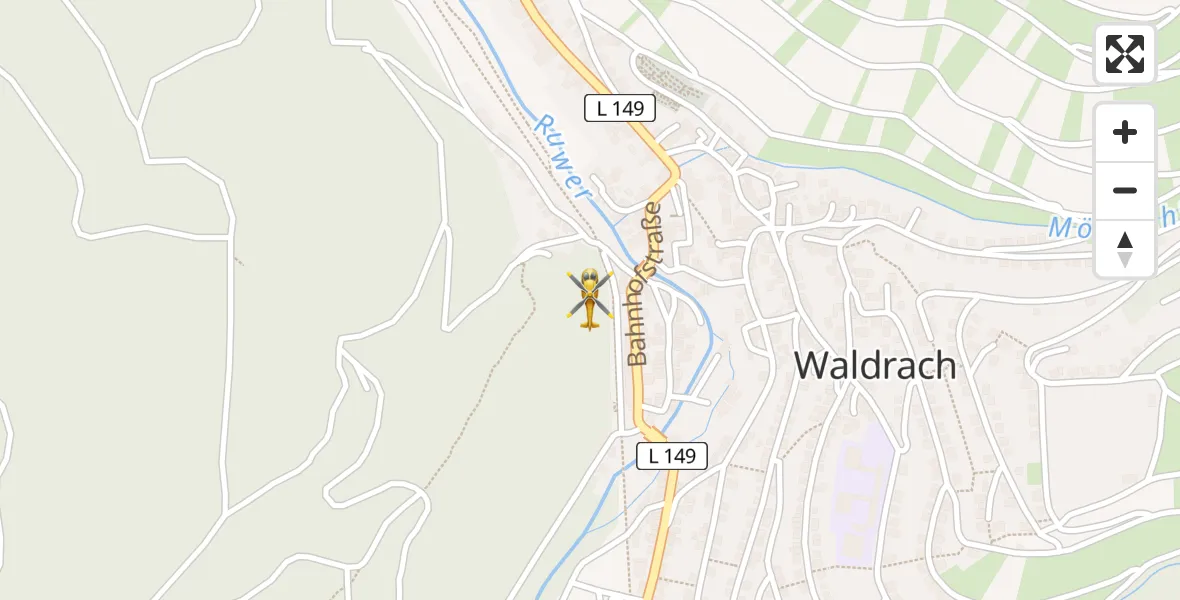 Flugroute Rettungshubschrauber Waldrach - Waldrach, 18 April 2026, 07:16