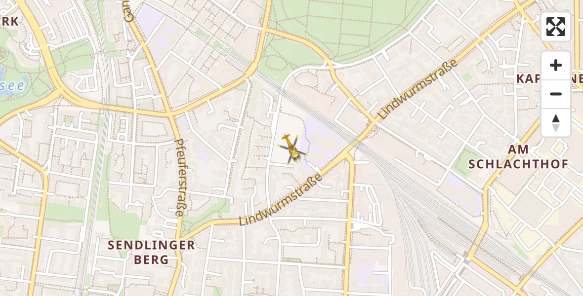 Flugroute Rettungshubschrauber München - München, 18 April 2026, 07:20