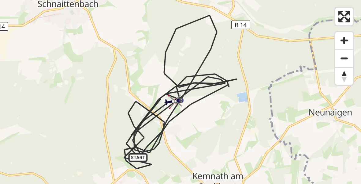 Flugroute Polizeihubschrauber Schnaittenbach - Schnaittenbach, 18 April 2026, 09:29