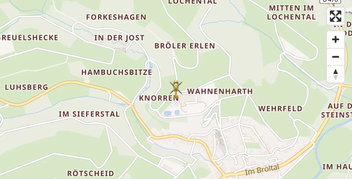 Flugroute Ambulanzhubschrauber Hennef (Sieg) - Hennef (Sieg), 18 April 2026, 10:20