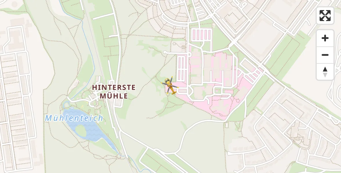 Flugroute Rettungshubschrauber Neubrandenburg - Neubrandenburg, 18 April 2026, 10:32