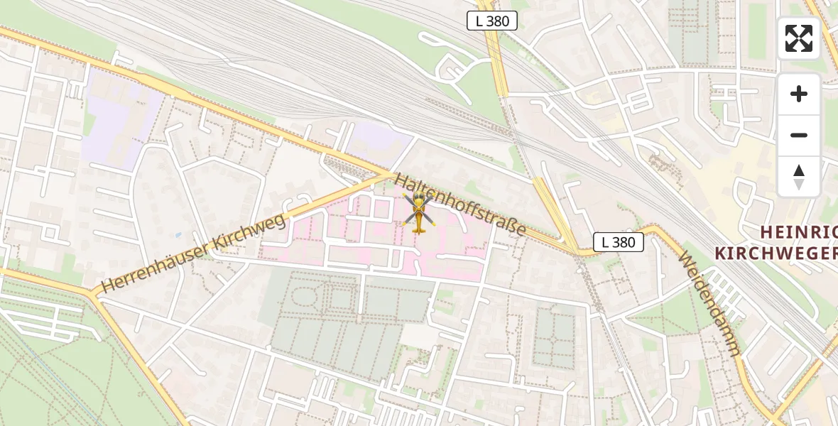 Flugroute Rettungshubschrauber Hannover - Hannover, 18 April 2026, 10:47