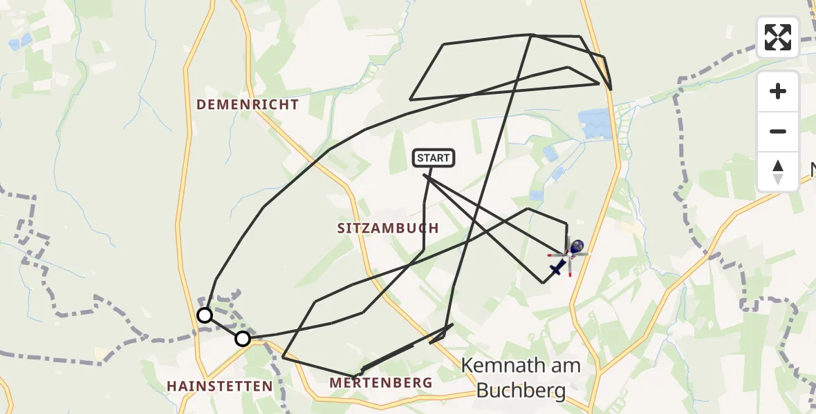 Flugroute Polizeihubschrauber Schnaittenbach - Schnaittenbach, 18 April 2026, 11:03