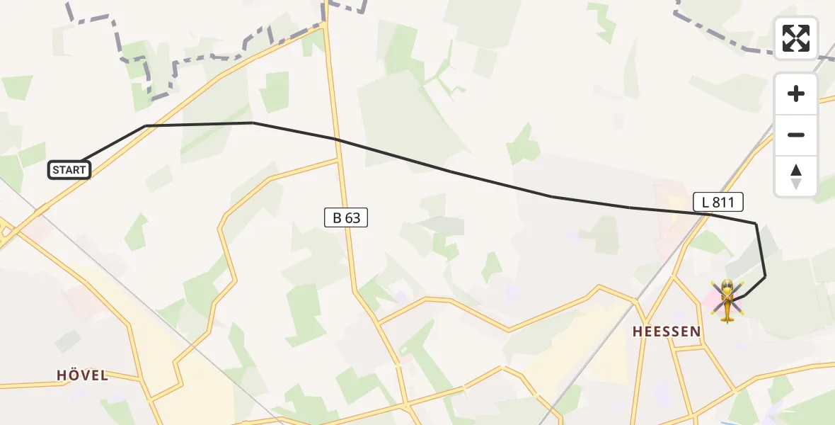 Flugroute Rettungshubschrauber Hamm - Hamm, 18 April 2026, 11:17
