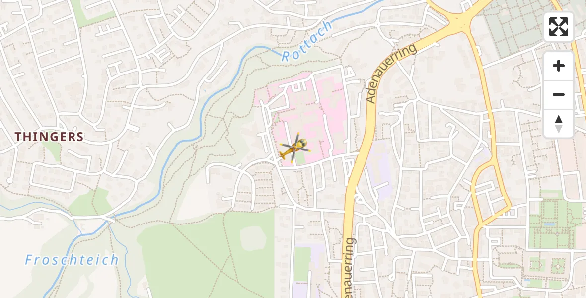 Flugroute Rettungshubschrauber Kempten (Allgäu) - Kempten (Allgäu), 18 April 2026, 11:56