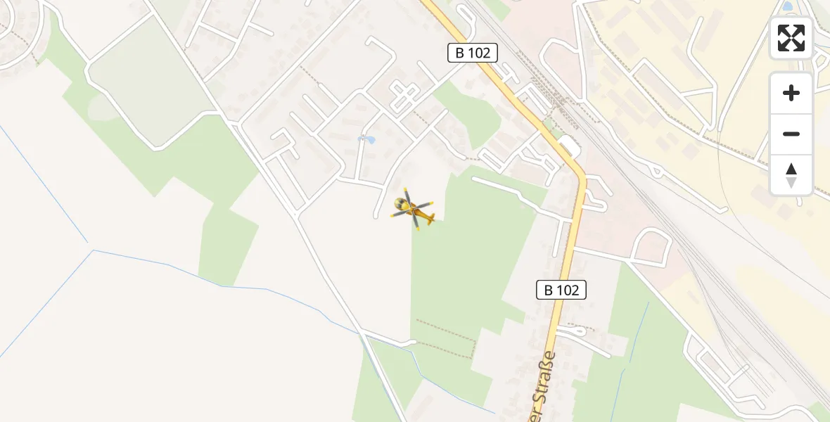 Flugroute Rettungshubschrauber Neustadt (Dosse) - Neustadt (Dosse), 18 April 2026, 12:17