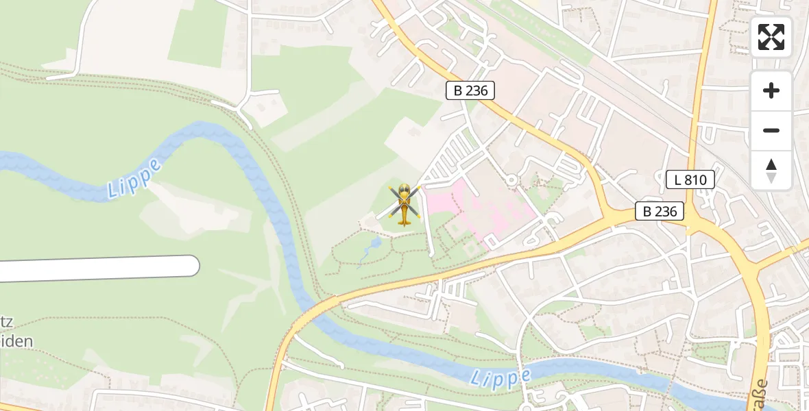 Flugroute Rettungshubschrauber Sankt Marien Hospital - Sankt Marien Hospital, 18 April 2026, 12:23