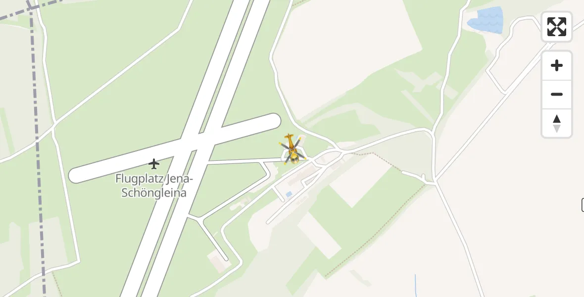 Flugroute Rettungshubschrauber Jena-Schöngleina Flugplatz - Jena-Schöngleina Flugplatz, 18 April 2026, 12:32