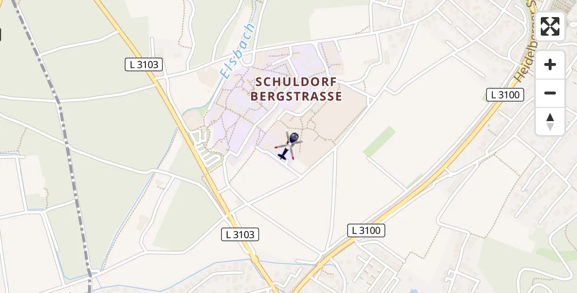 Flugroute Polizeihubschrauber Seeheim-Jugenheim - Seeheim-Jugenheim, 18 April 2026, 13:22