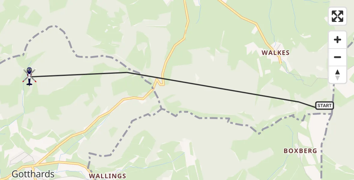 Flugroute Polizeihubschrauber Geisa - Nüsttal, 18 April 2026, 13:35