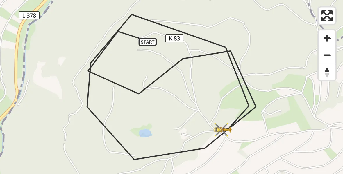 Flugroute Rettungshubschrauber Feilbingert - Feilbingert, 18 April 2026, 13:48