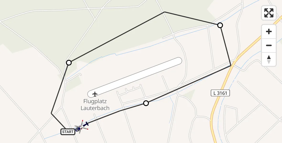 Flugroute Polizeihubschrauber Lauterbach (Hessen) - Lauterbach (Hessen), 18 April 2026, 13:53
