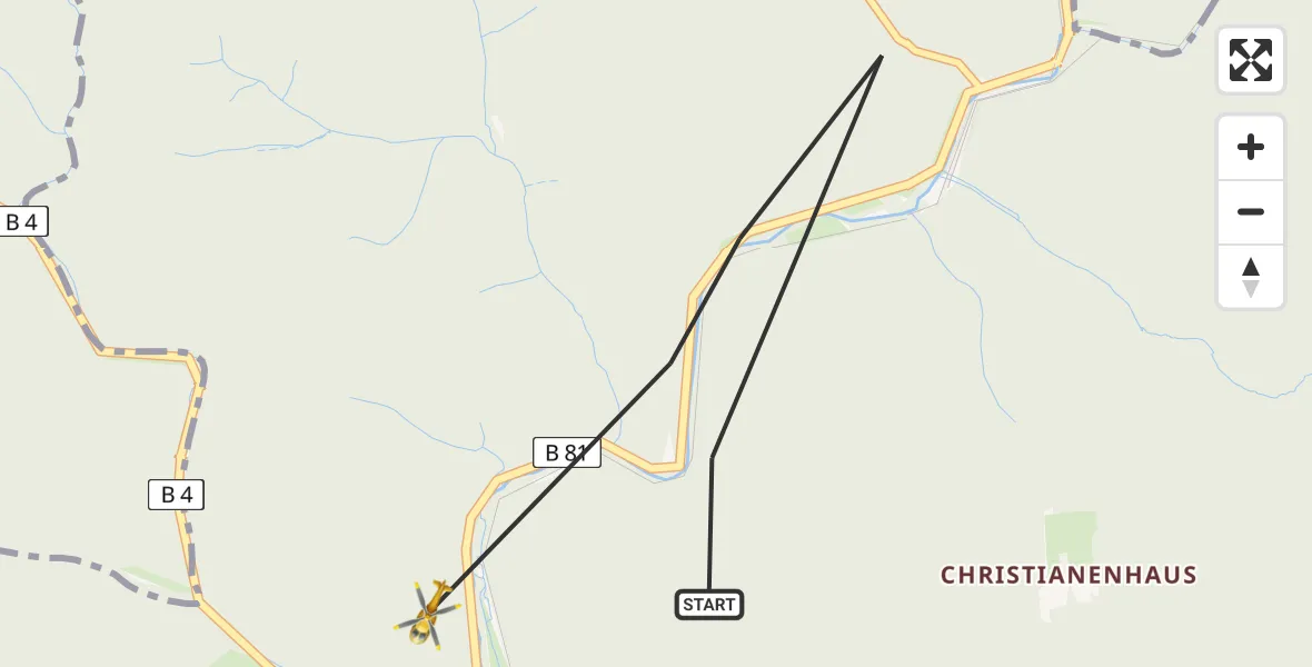 Flugroute Rettungshubschrauber Harztor - Harztor, 18 April 2026, 14:22