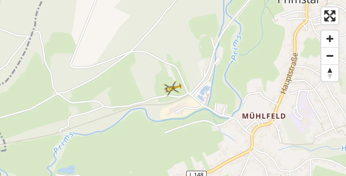 Flugroute Rettungshubschrauber Nonnweiler - Nonnweiler, 18 April 2026, 14:25
