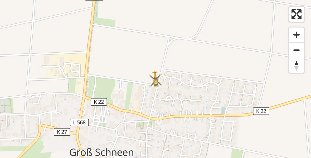 Flugroute Rettungshubschrauber Friedland - Friedland, 18 April 2026, 14:39