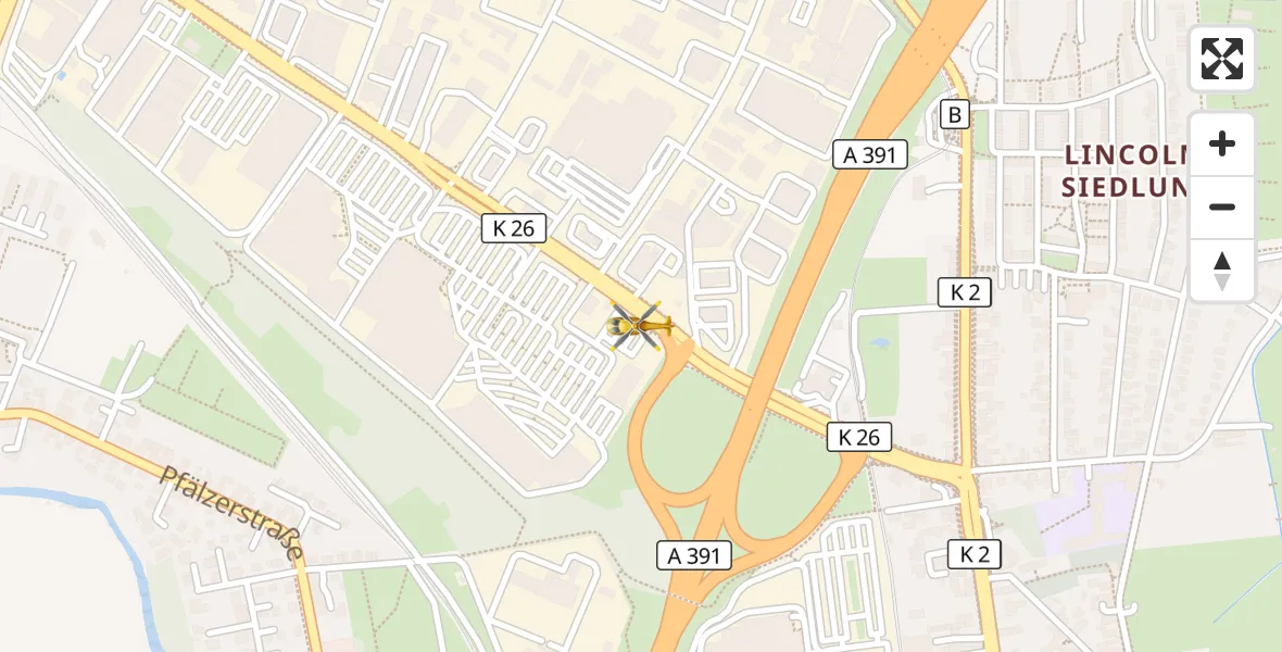 Flugroute Rettungshubschrauber Braunschweig - Braunschweig, 18 April 2026, 14:55