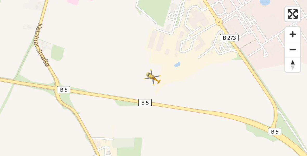 Flugroute Rettungshubschrauber Nauen - Nauen, 18 April 2026, 15:03