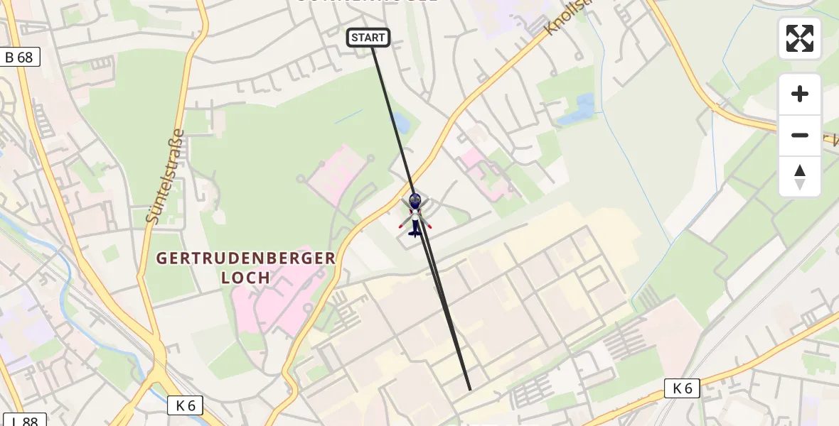 Flugroute Polizeihubschrauber Osnabrück - Osnabrück, 18 April 2026, 15:27