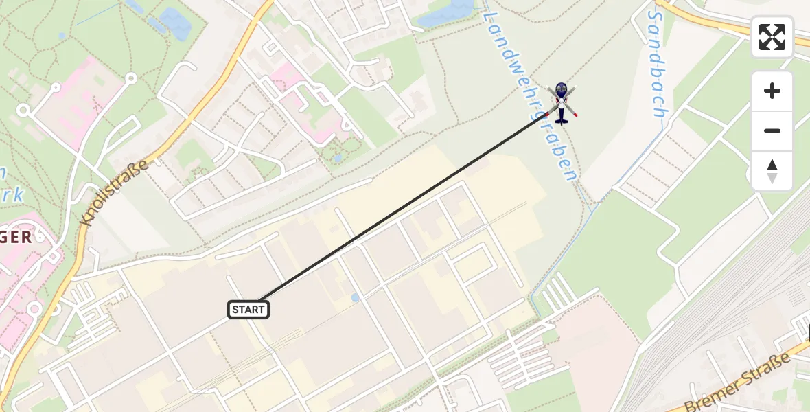 Flugroute Polizeihubschrauber Osnabrück - Osnabrück, 18 April 2026, 15:31