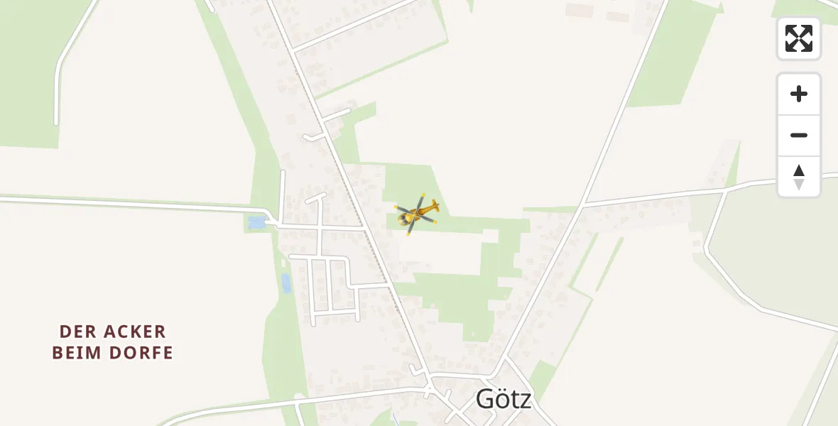 Flugroute Rettungshubschrauber Groß Kreutz (Havel) - Groß Kreutz (Havel), 18 April 2026, 17:01