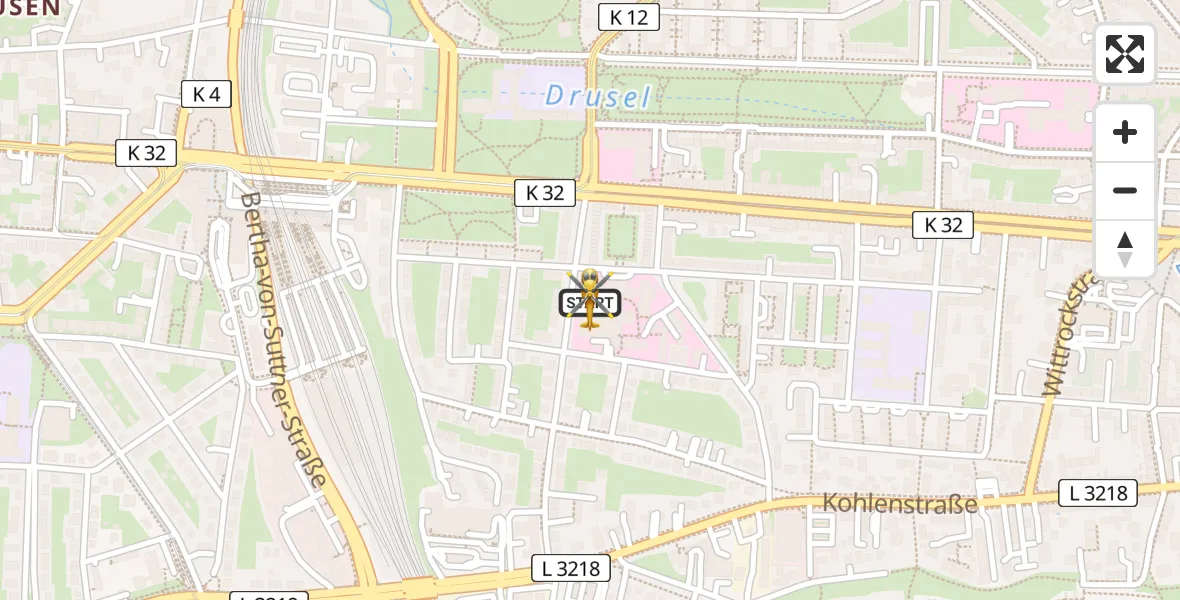 Flugroute Rettungshubschrauber Kassel - Kassel, 18 April 2026, 17:06