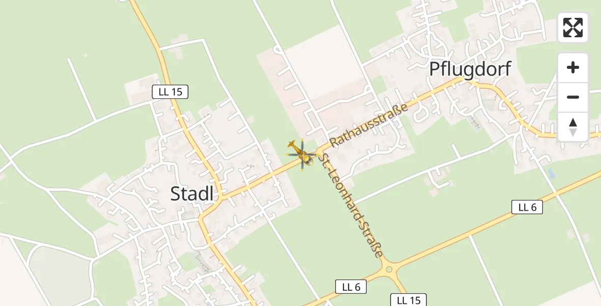 Flugroute Rettungshubschrauber Vilgertshofen - Vilgertshofen, 18 April 2026, 17:25