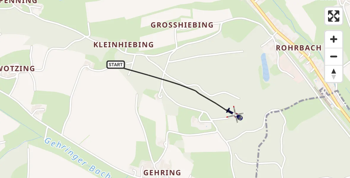 Flugroute Polizeihubschrauber Niederbergkirchen - Niederbergkirchen, 18 April 2026, 17:34
