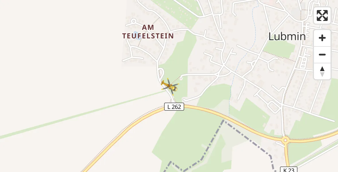 Flugroute Rettungshubschrauber Lubmin - Lubmin, 18 April 2026, 17:55