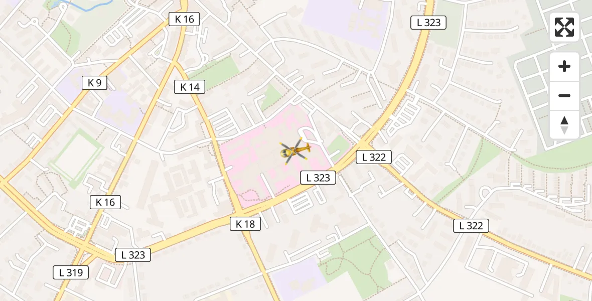 Flugroute Ambulanzhubschrauber Neumünster - Neumünster, 18 April 2026, 19:21