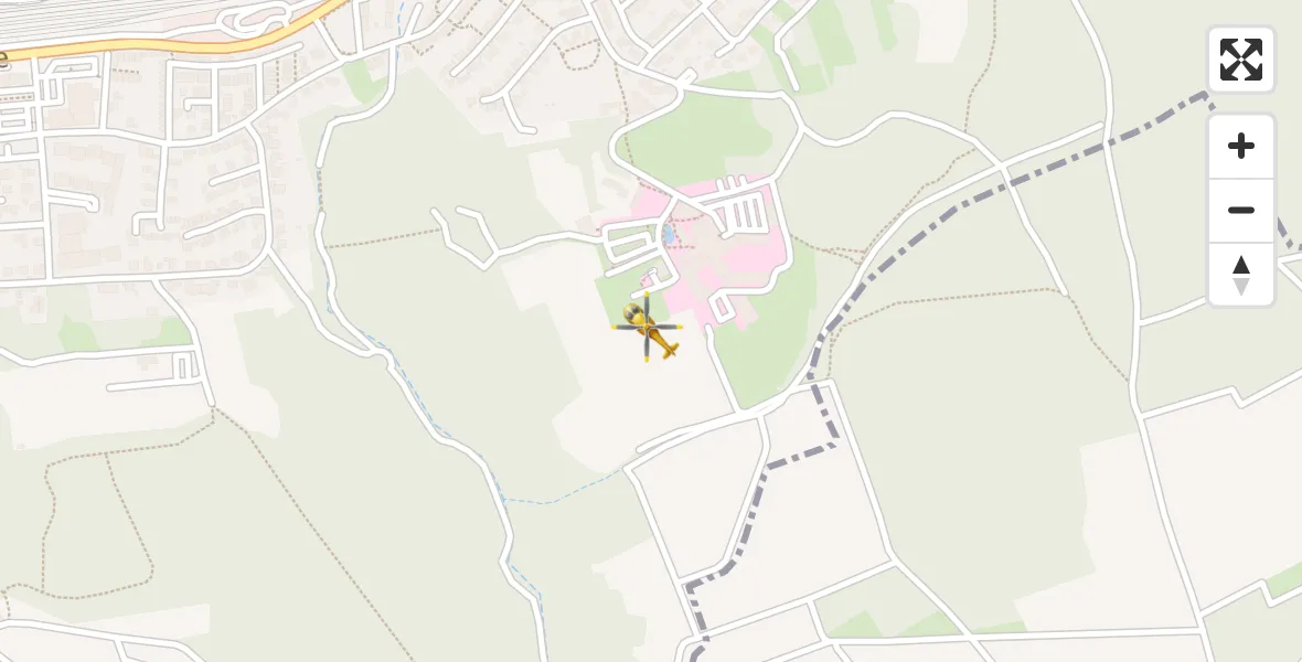 Flugroute Rettungshubschrauber Ochsenfurt Hospital - Ochsenfurt Hospital, 18 April 2026, 19:33