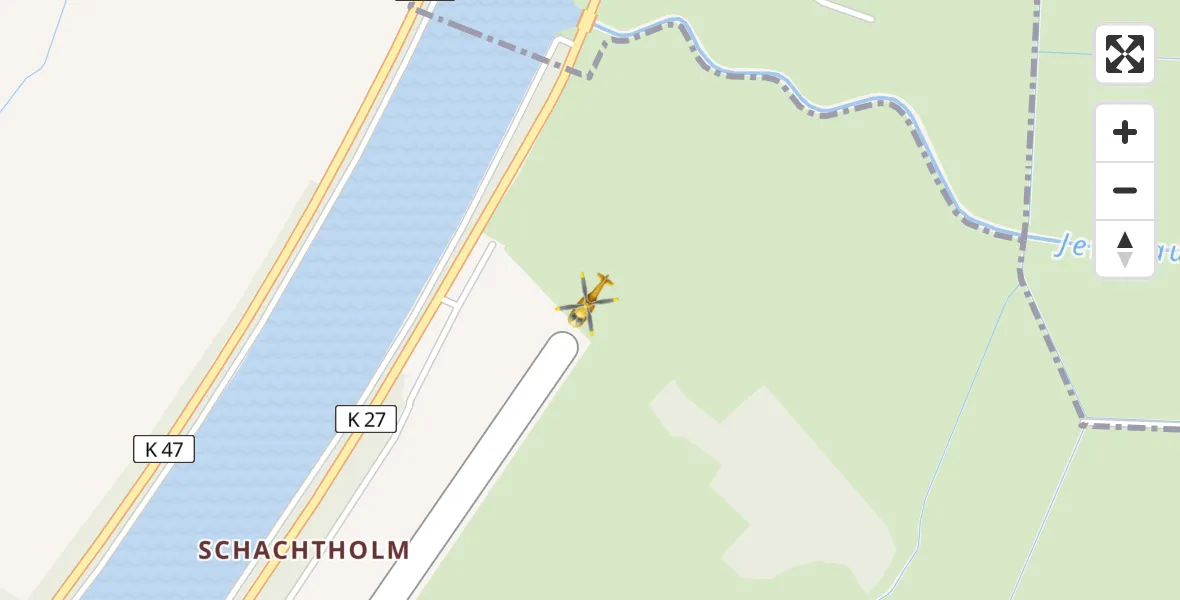 Flugroute Ambulanzhubschrauber Hörsten - Hörsten, 18 April 2026, 19:57