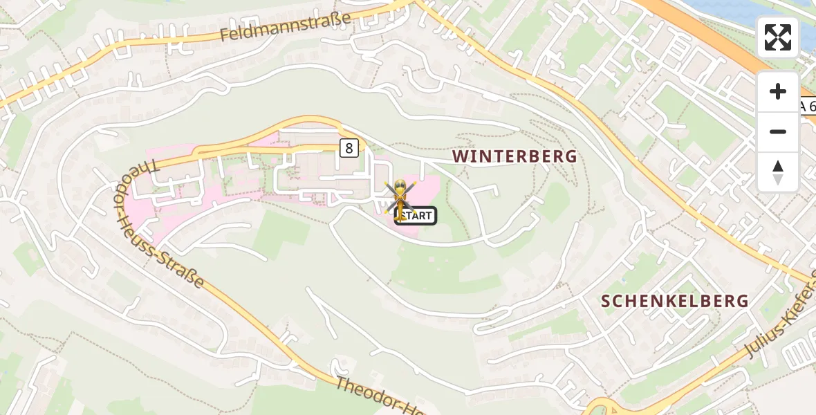 Flugroute Rettungshubschrauber Saarbrücken - Saarbrücken, 19 April 2026, 07:12