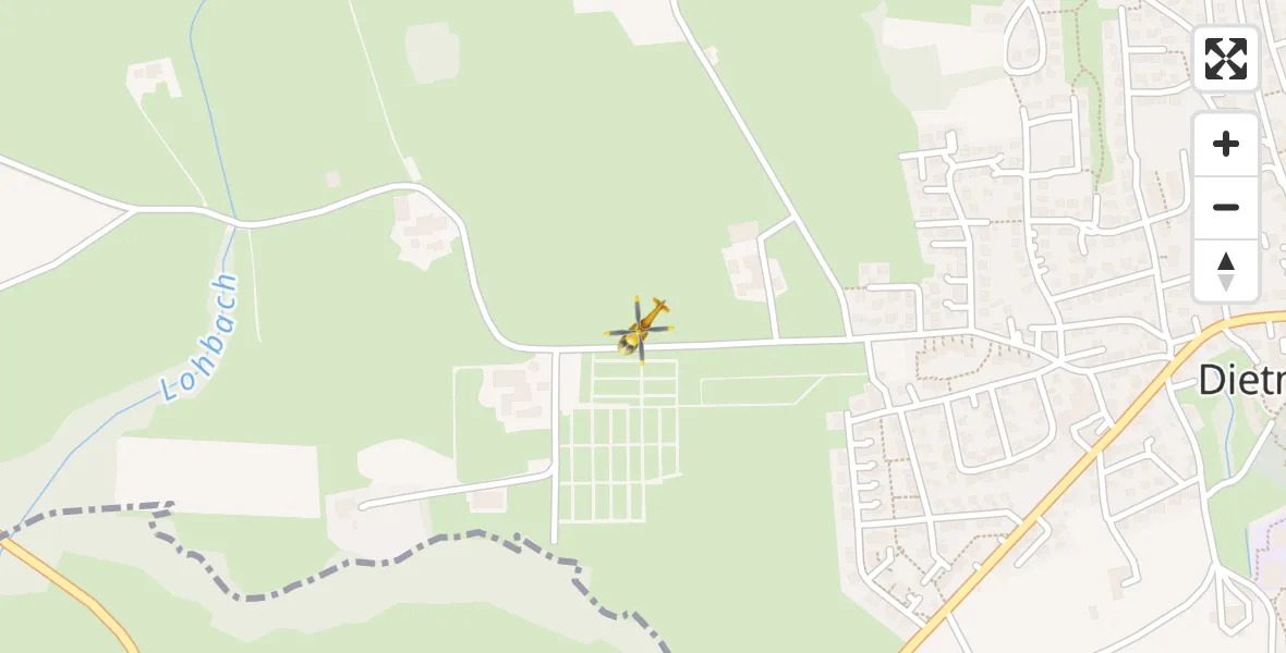 Flugroute Rettungshubschrauber Dietmannsried - Dietmannsried, 19 April 2026, 08:55