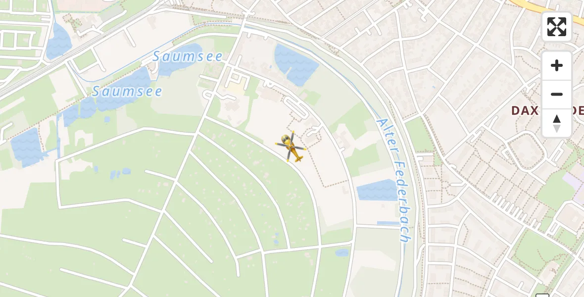 Flugroute Rettungshubschrauber Karlsruhe - Karlsruhe, 19 April 2026, 09:44