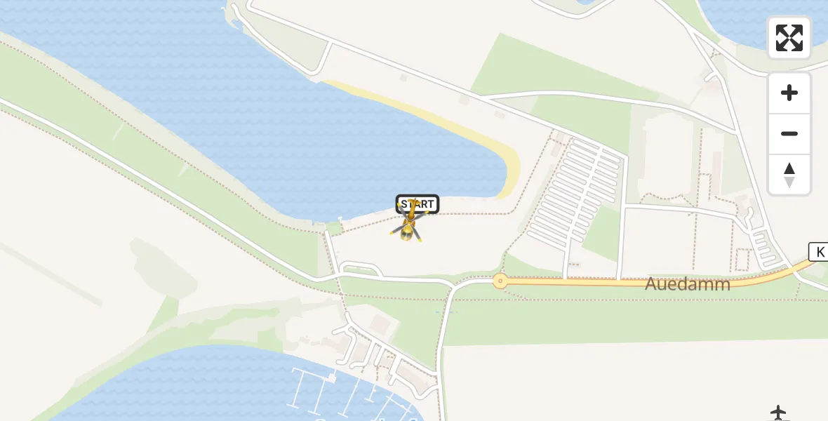 Flugroute Rettungshubschrauber Wesel - Wesel, 19 April 2026, 09:54
