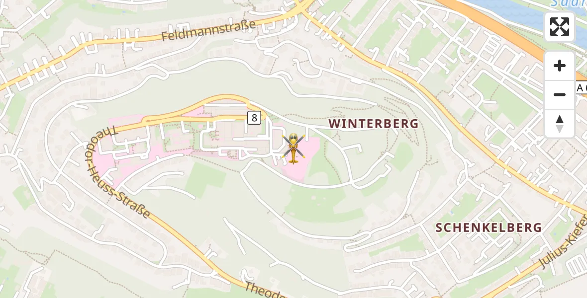 Flugroute Rettungshubschrauber Saarbrücken - Saarbrücken, 19 April 2026, 10:08
