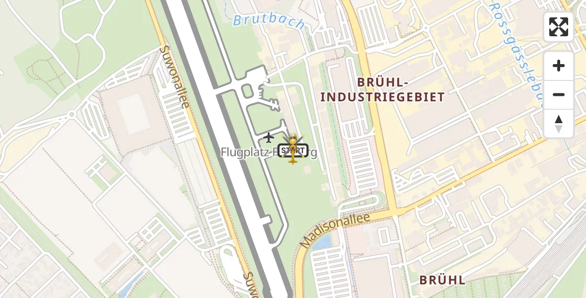 Flugroute Rettungshubschrauber Freiburg im Breisgau Flugplatz - Freiburg im Breisgau Flugplatz, 19 April 2026, 10:28