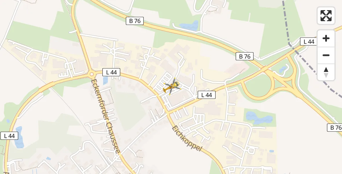 Flugroute Ambulanzhubschrauber Gettorf - Gettorf, 19 April 2026, 10:43