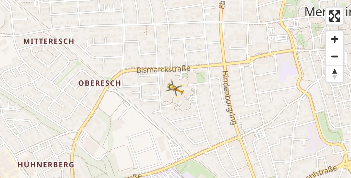 Flugroute Rettungshubschrauber Memmingen Hospital - Memmingen Hospital, 19 April 2026, 12:44