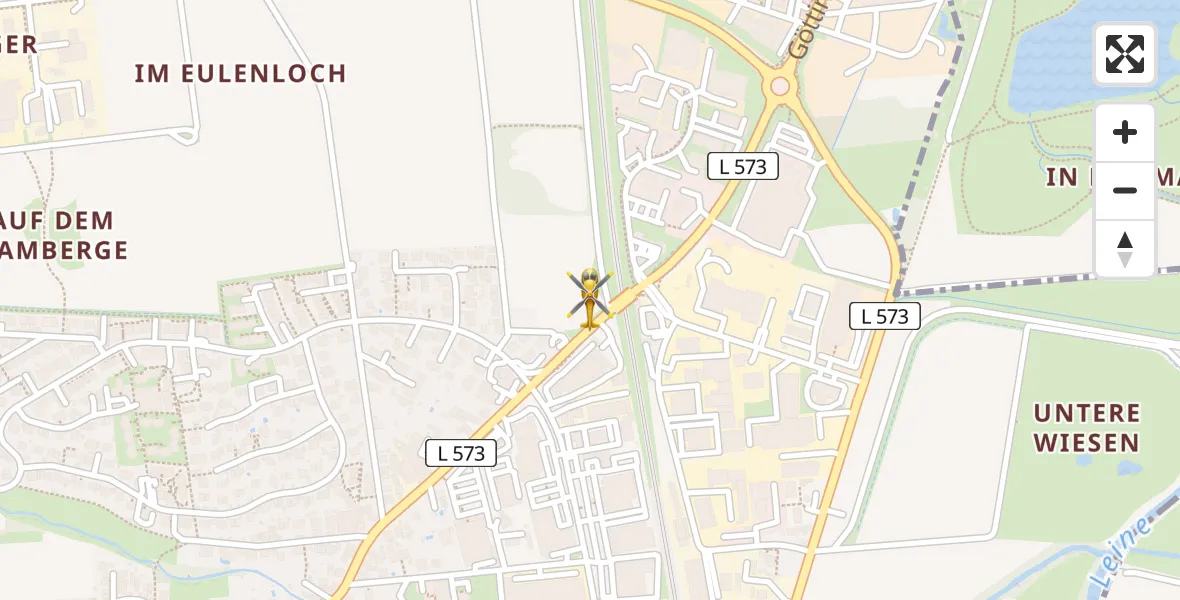 Flugroute Rettungshubschrauber Rosdorf - Rosdorf, 19 April 2026, 13:29