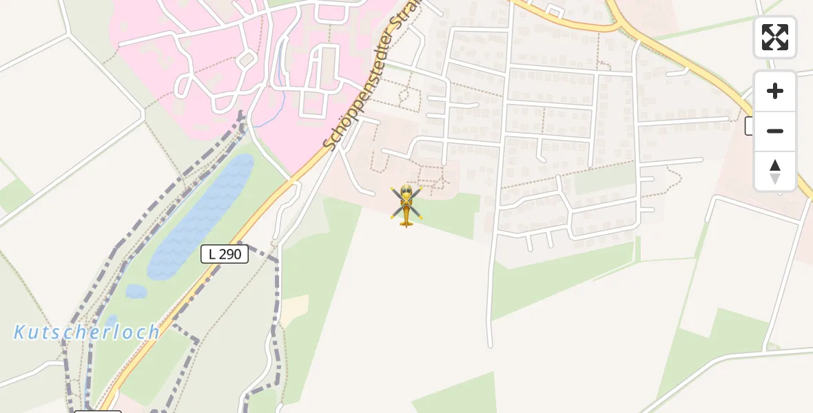 Flugroute Rettungshubschrauber Königslutter am Elm - Königslutter am Elm, 19 April 2026, 14:56